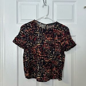 Zara Multicolor Abstract Print Blouse